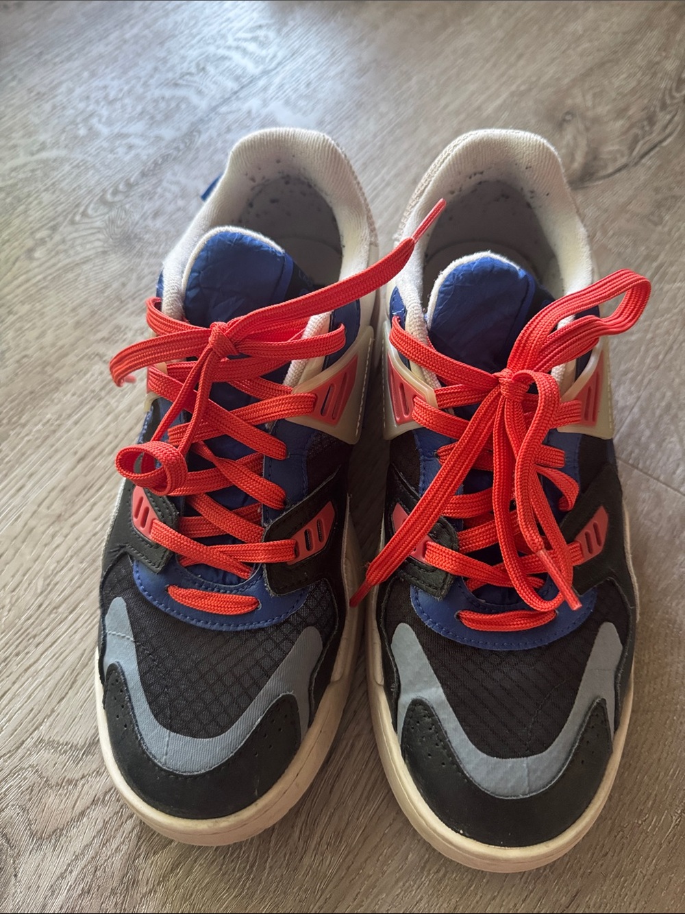 Lacoste Black, Blue & Red Athletic Sneakers - Picture 5 of 5